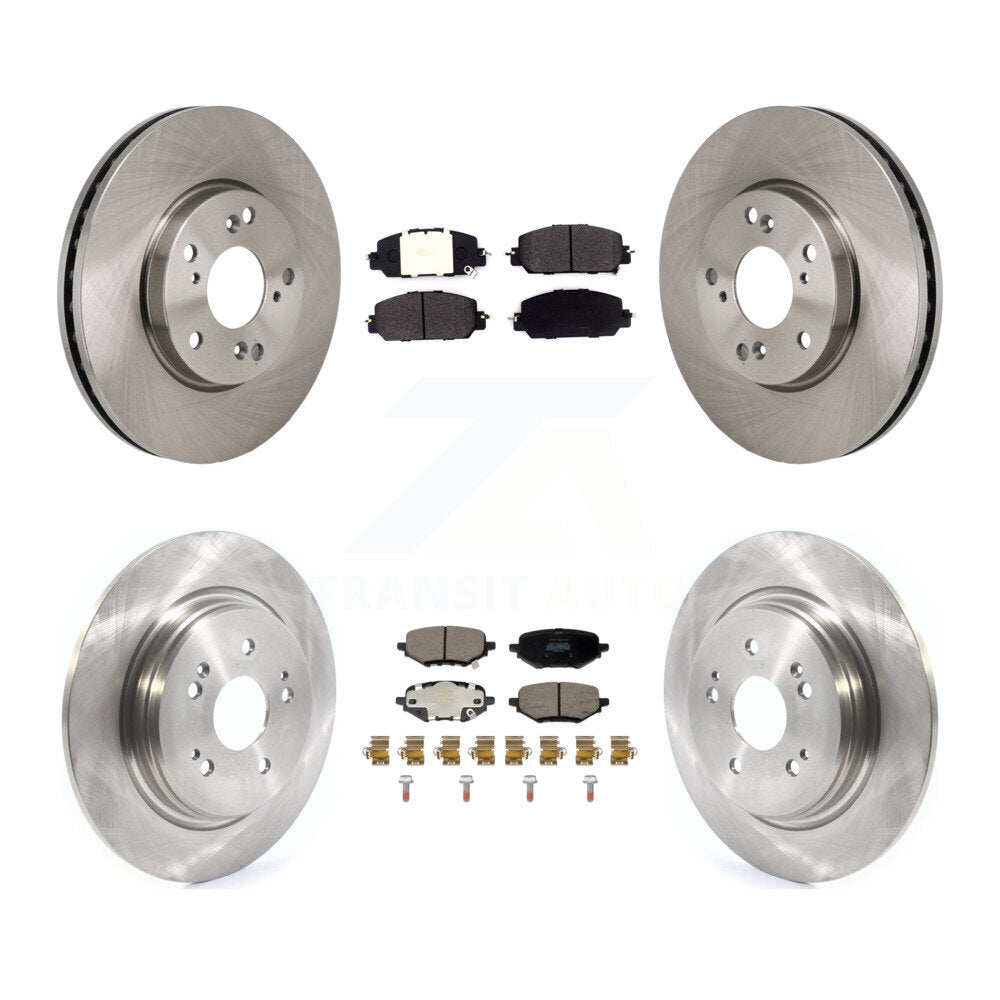 Front Rear Disc Brake Rotors And Semi-Metallic Pads Kit For 2017-2021 Honda Clarity K8F-104215