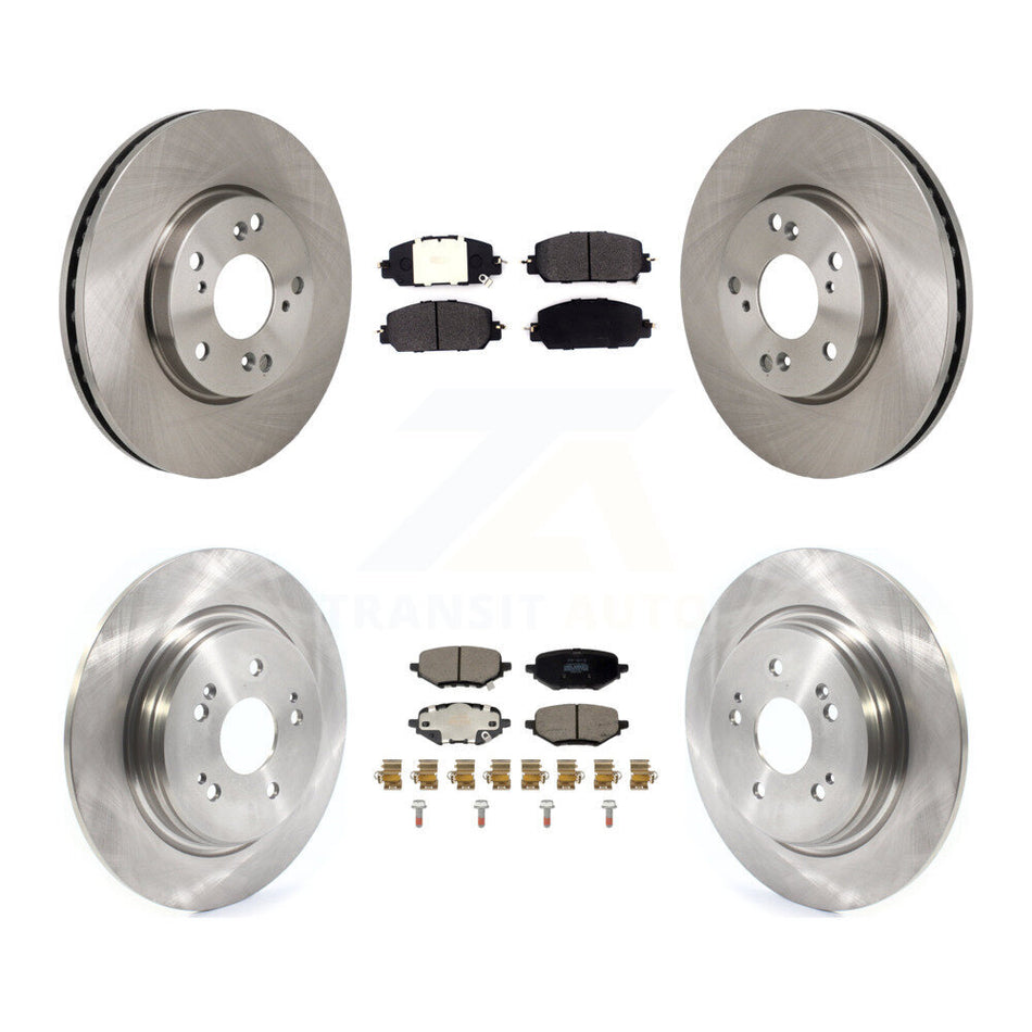 Front Rear Disc Brake Rotors And Semi-Metallic Pads Kit For 2017-2021 Honda Clarity K8F-104215