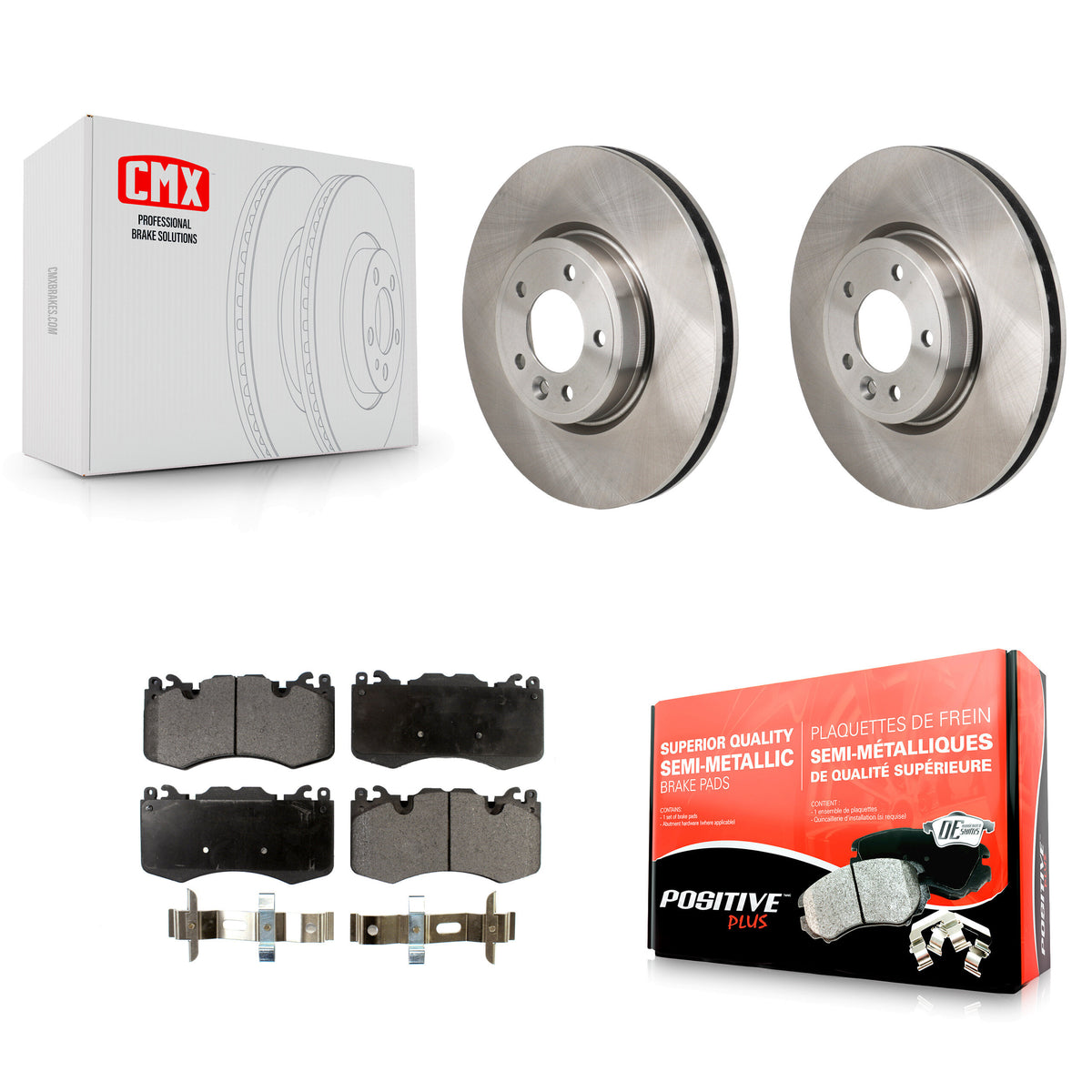 Front Disc Brake Rotors And Semi-Metallic Pads Kit For Land Rover Range Sport K8F-104219