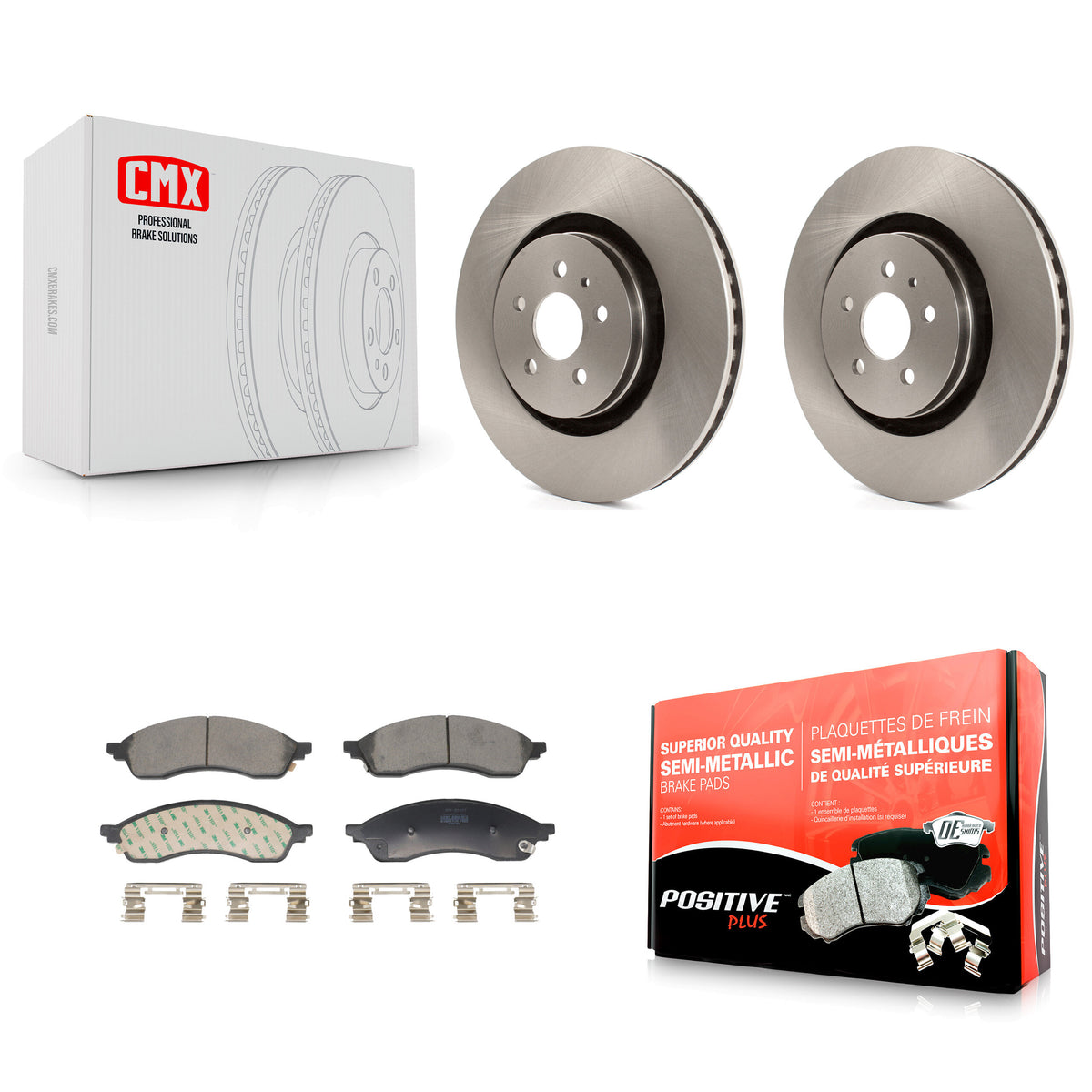 Front Disc Brake Rotors And Semi-Metallic Pads Kit For Lincoln Nautilus K8F-104221