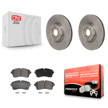 Front Disc Brake Rotors & Semi-Metallic Pad Kit For Land Rover Range Evoque Jaguar E-Pace K8F-104226