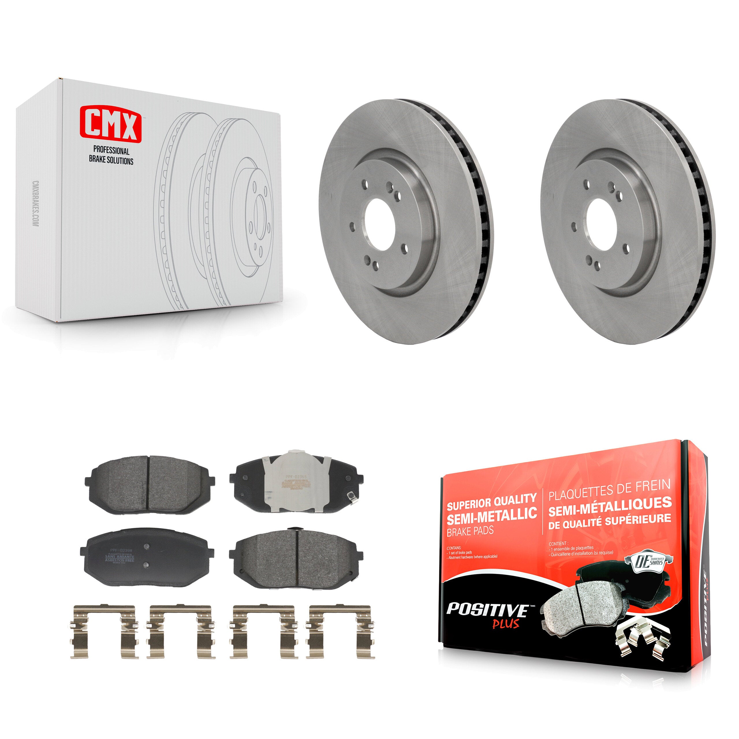 Front Brake Rotor And Semi-Metallic Pad Kit For Hyundai Tucson Kia Sportage Ioniq 5 EV6 6 K8F-104232
