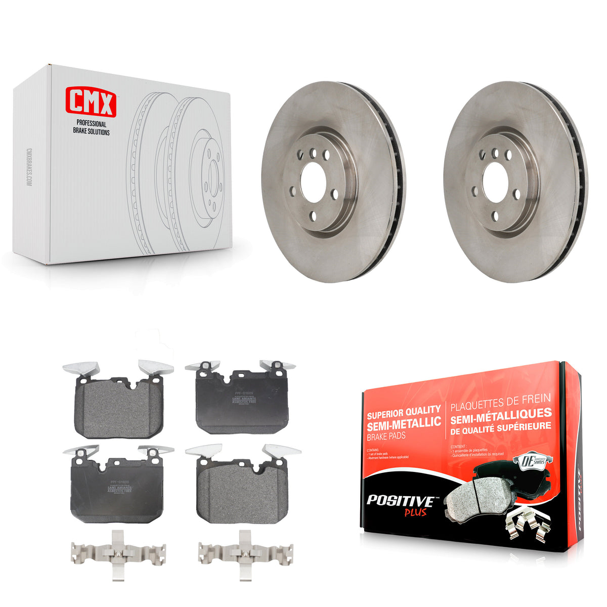 Front Disc Brake Rotors Semi-Metallic Pad Kit For 2020-2022 Mini Cooper John Works K8F-104255