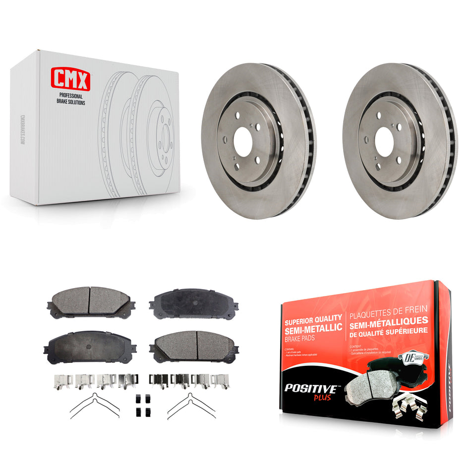 Front Brake Rotor Semi-Metallic Pad Kit For Toyota Sienna RAV4 Prime bZ4X Subaru Solterra K8F-104257