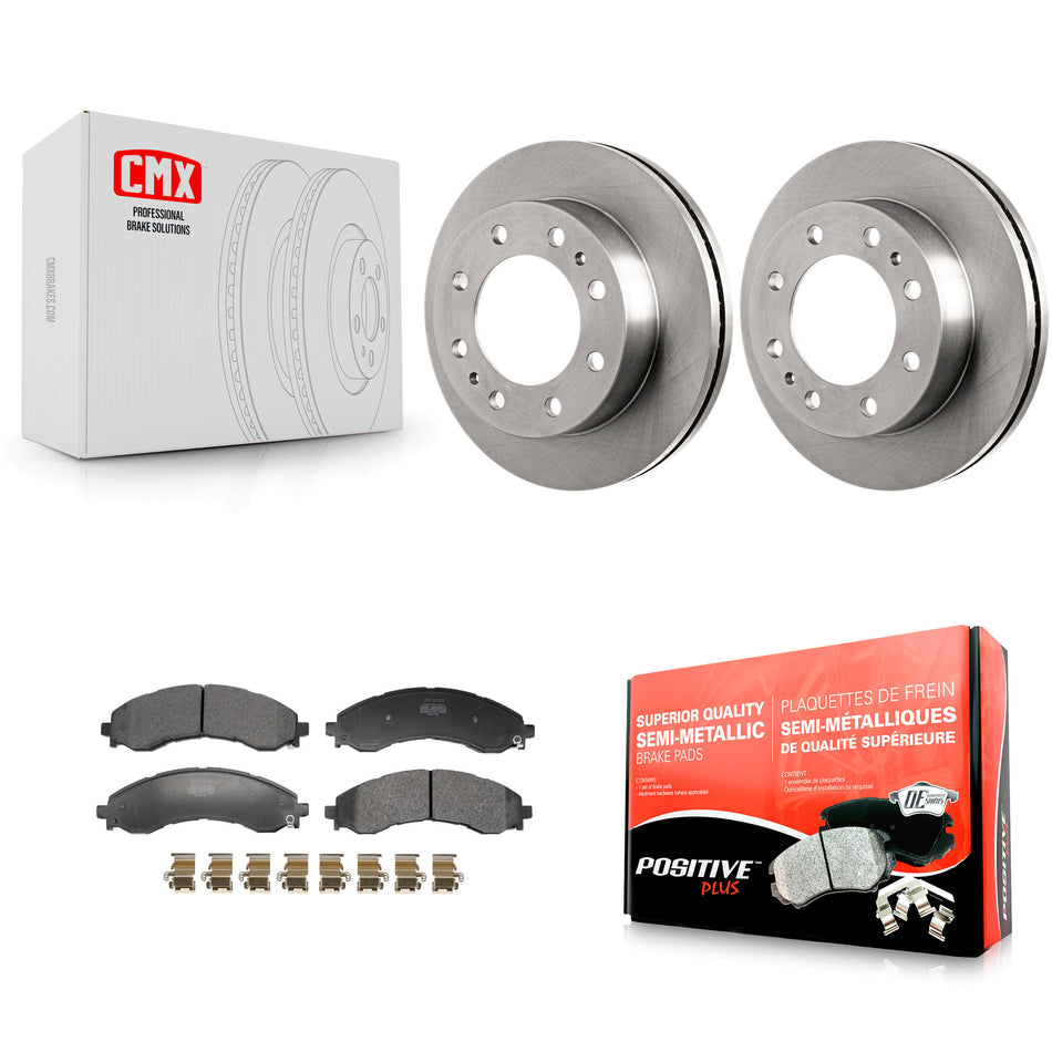 Front Disc Brake Rotor & Semi-Metallic Pad Kit For GMC Savana 3500 Chevrolet Express 4500 K8F-104266
