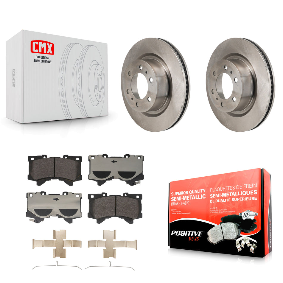Front Disc Brake Rotors And Semi-Metallic Pads Kit For Toyota Tundra Lexus LX600 Sequoia K8F-104273