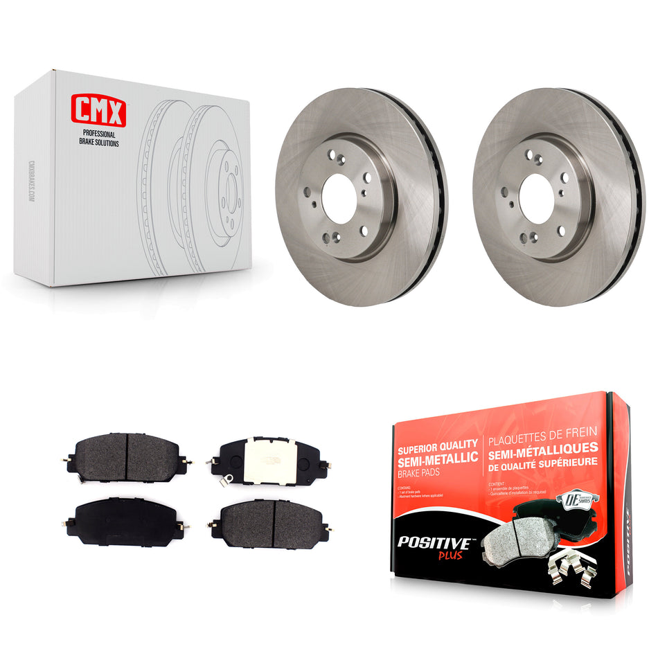Front Disc Brake Rotors And Semi-Metallic Pads Kit For 2017-2021 Honda Clarity K8F-104276