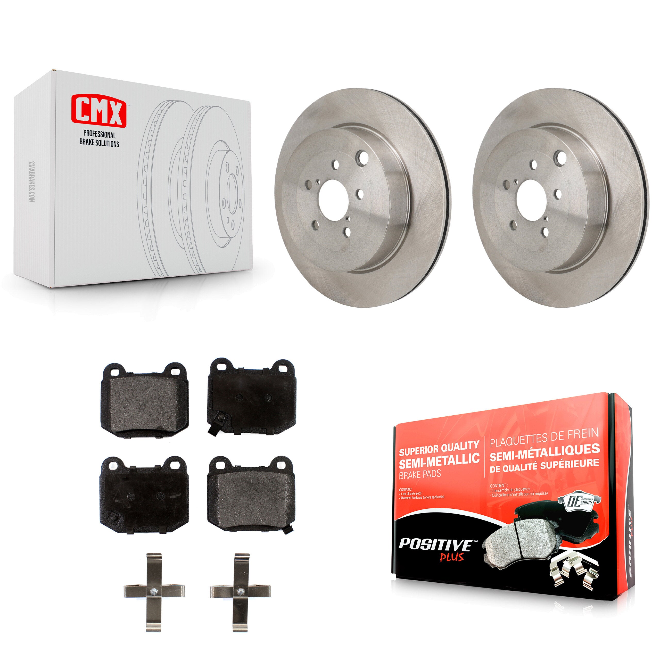 Rear Disc Brake Rotor & Semi-Metallic Pad Kit For Subaru BRZ Toyota 86 With Brembo Brakes K8F-104295