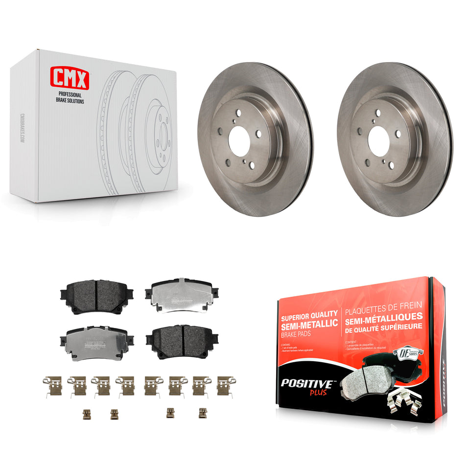 Rear Brake Rotor And Semi-Metallic Pad Kit For Toyota Sienna Lexus RAV4 Prime NX350h bZ4X K8F-104317