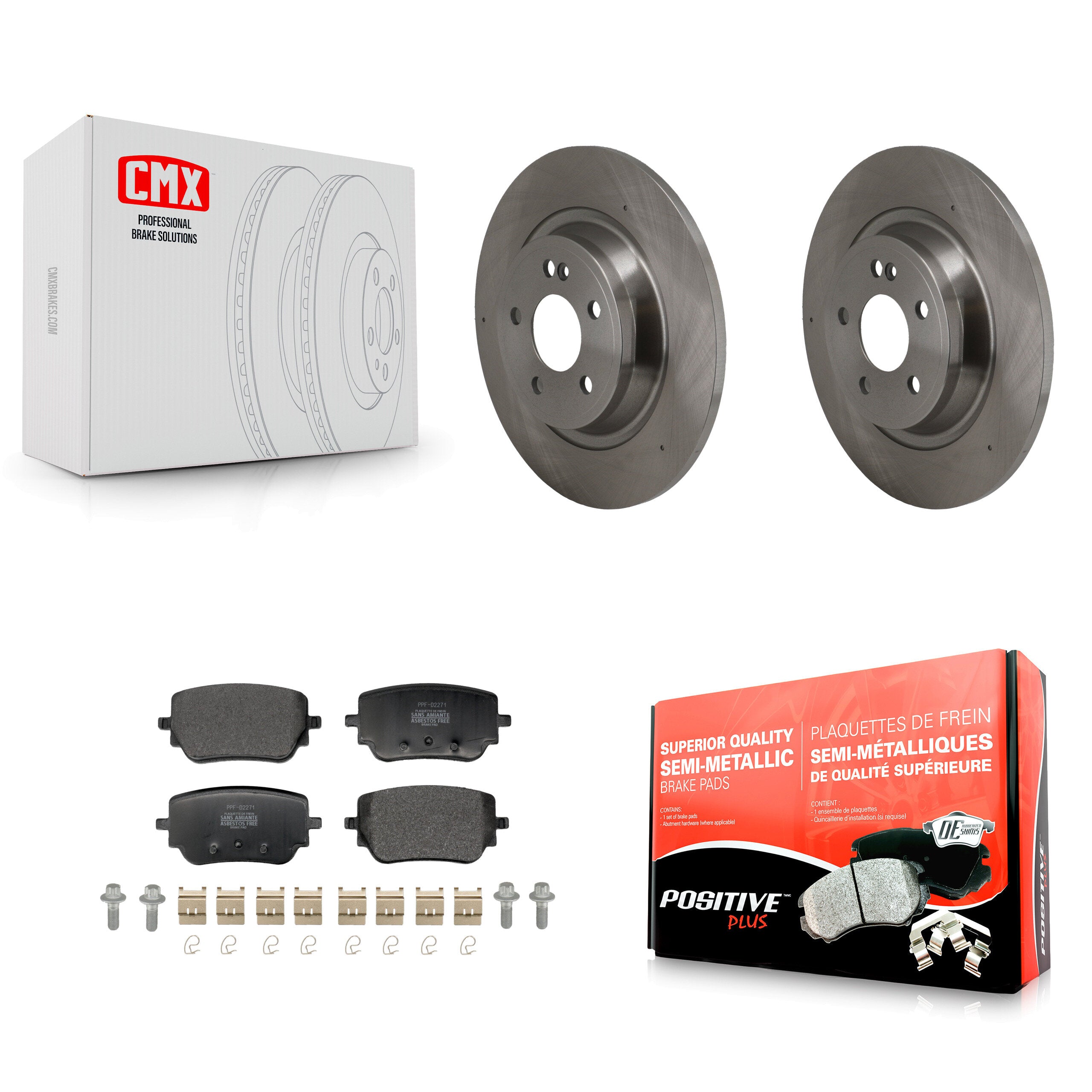 Rear Disc Brake Rotor & Semi-Metallic Pad Kit For Mercedes-Benz GLB250 GLA250 EQB 350 300 K8F-104322