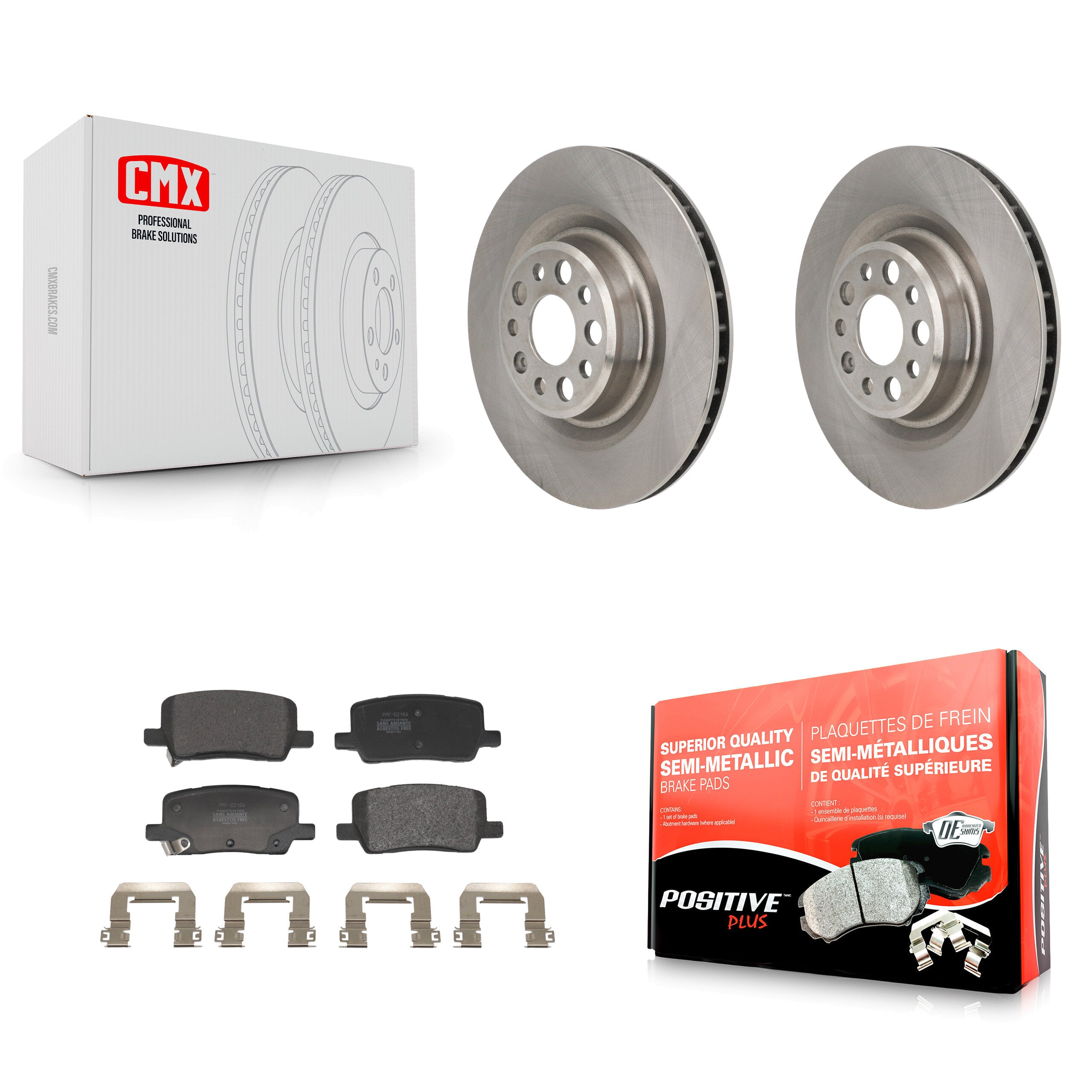 Rear Disc Brake Rotors And Semi-Metallic Pads Kit For Tesla X S K8F-104325