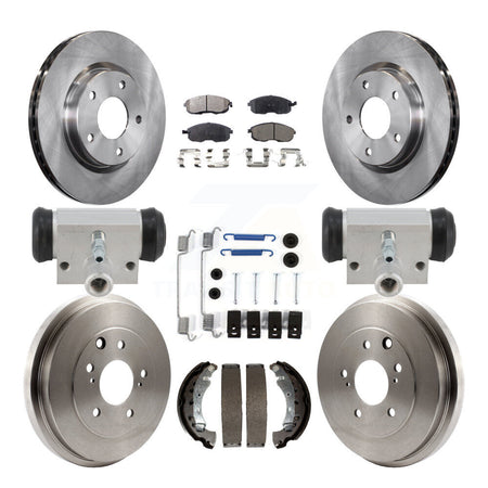 Front Rear Disc Brake Rotors Semi-Metallic Pads And Drum Kit (9Pc) For Nissan Sentra K8F-104350