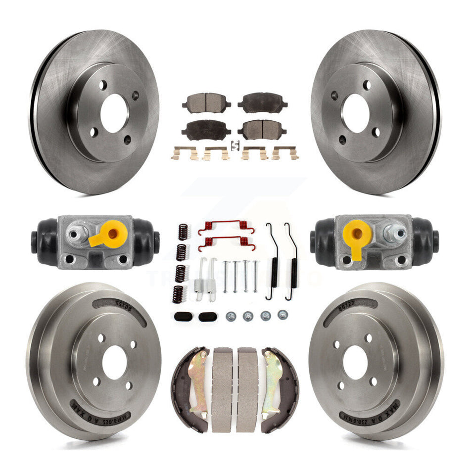 Front Rear Brake Rotor Semi-Metallic Pad & Drum Kit (9Pc) For Chevrolet Cobalt Pontiac G5 K8F-104368