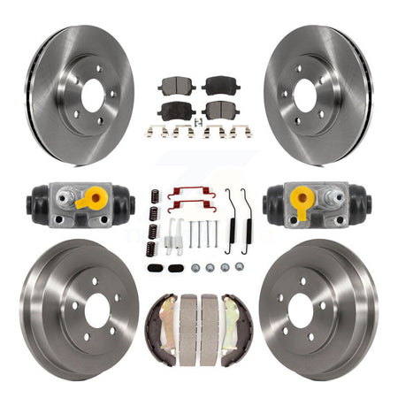 Front Rear Disc Brake Rotors Semi-Metallic Pads And Drum Kit (9Pc) For Chevrolet HHR K8F-104369