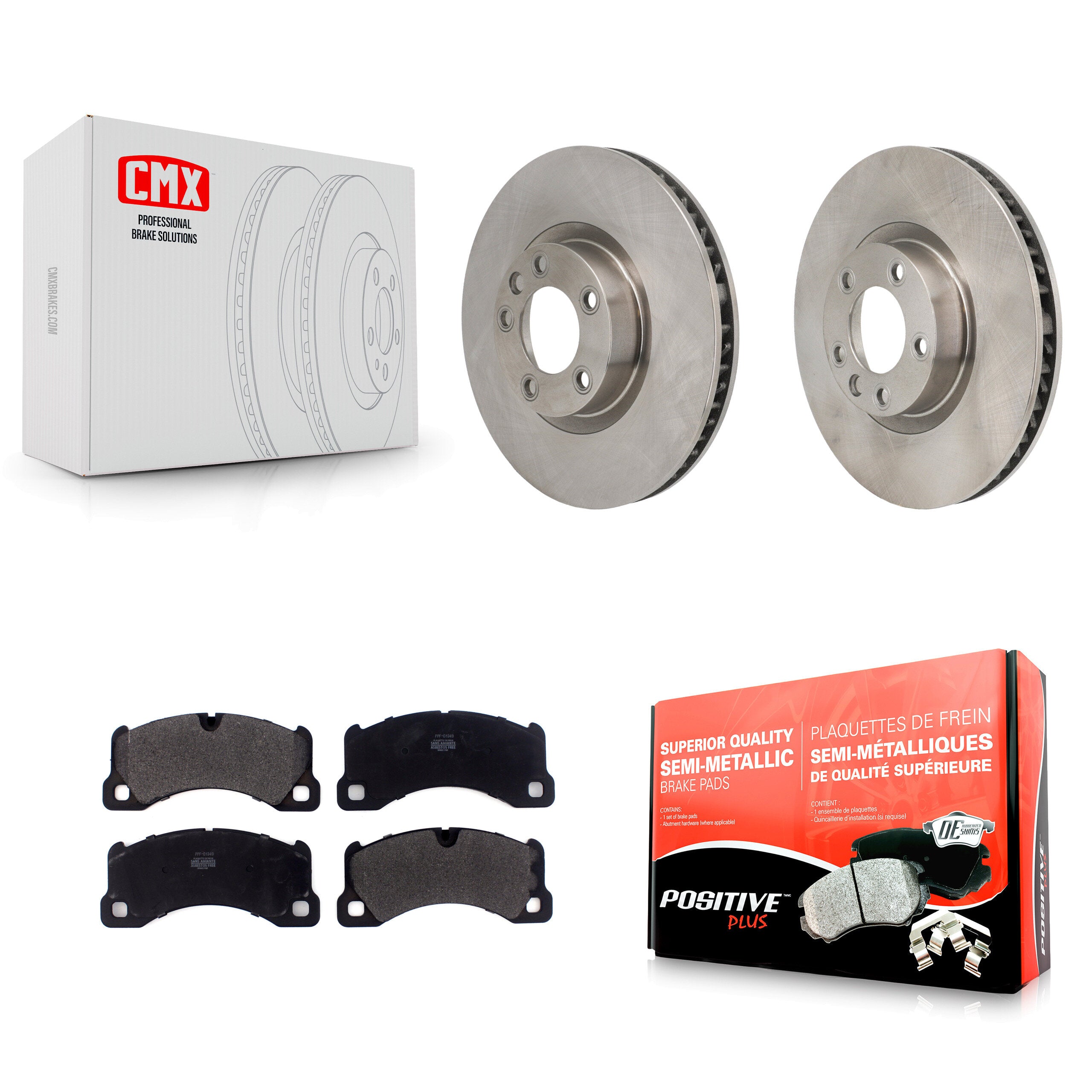 Front Disc Brake Rotors And Semi-Metallic Pads Kit For Volkswagen Touareg Porsche Cayenne K8F-104374