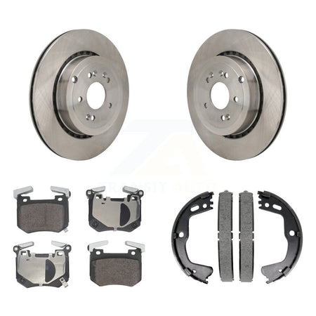 Rear Disc Rotors Semi-Metallic Pads & Parking Brake Shoes Kit For Kia Stinger Genesis G70 K8F-104399