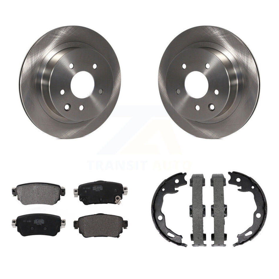 Rear Disc Rotors Semi-Metallic Pads Parking Brake Shoes Kit For 2019 Nissan Rogue Sport S K8F-104408