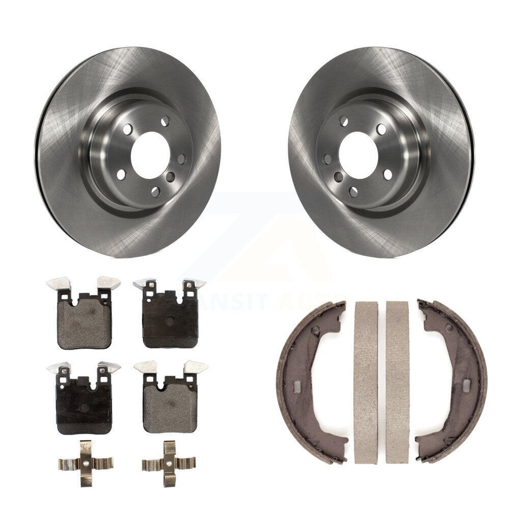 Rear Disc Rotors Semi-Metallic Pads Parking Shoes Kit For BMW 230i xDrive 228i 328i M240i K8F-104419