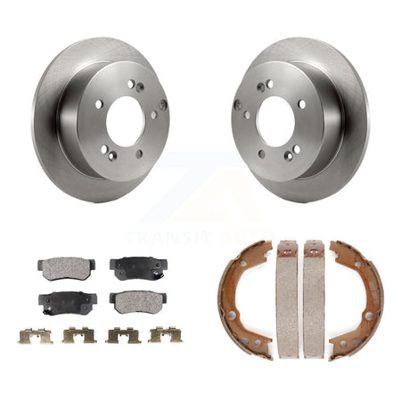 Rear Disc Rotors Semi-Metallic Pads And Parking Shoes Kit For Hyundai Tucson Kia Sportage K8F-104466