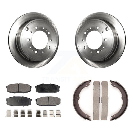 Rear Disc Rotors Semi-Metallic Pads And Parking Shoes Kit For Toyota Tundra Sequoia Lexus K8F-104521