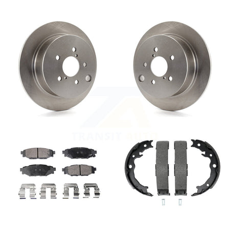 Rear Disc Rotors Semi-Metallic Pads And Parking Shoes Kit For Subaru Crosstrek Impreza XV K8F-104546