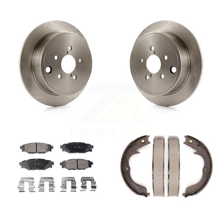 Rear Disc Rotors Semi-Metallic Pads Parking Shoes Kit For Subaru Impreza Forester Outback K8F-104568