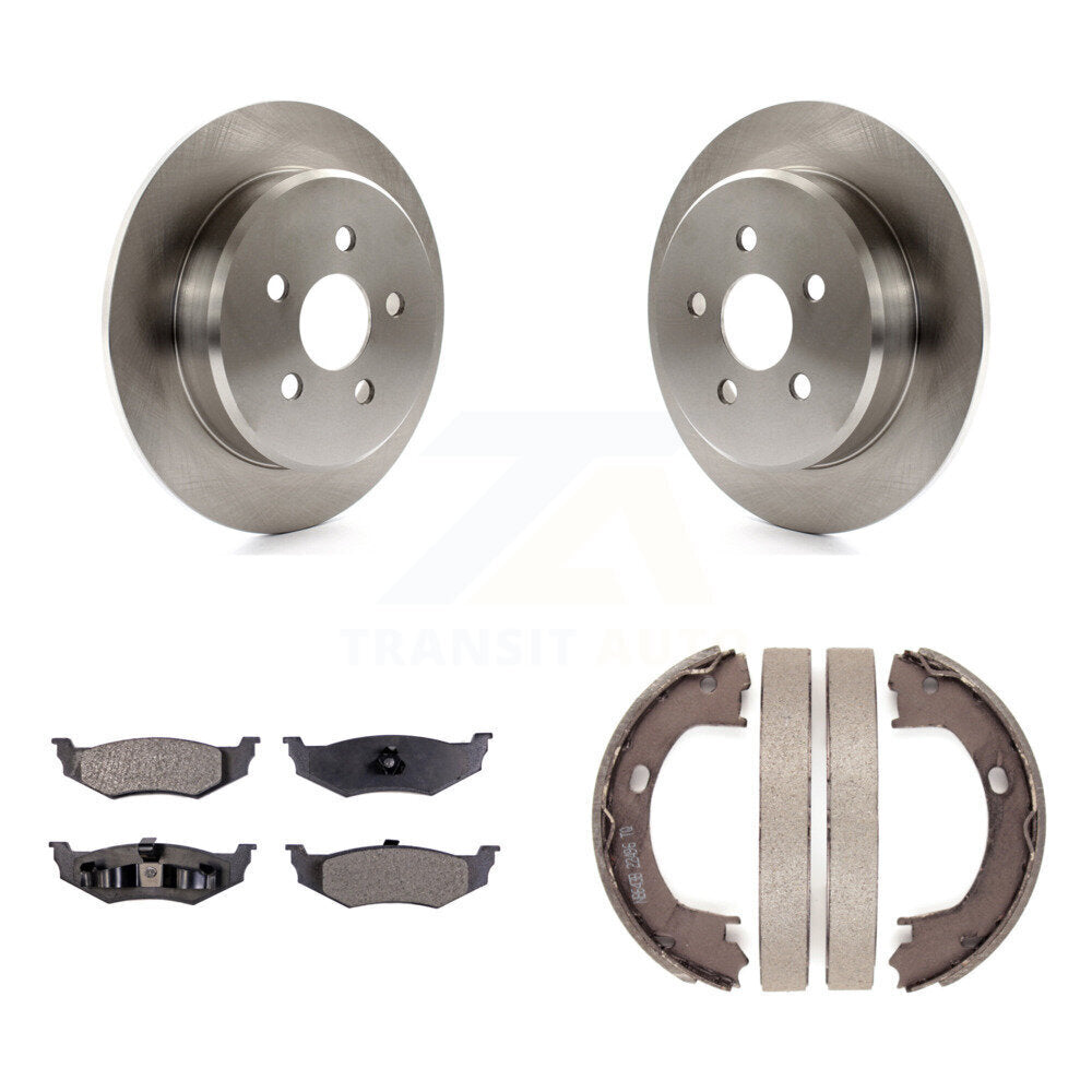 Rear Disc Rotors Semi-Metallic Pads And Parking Shoes Kit For Chrysler PT Cruiser Sebring K8F-104627