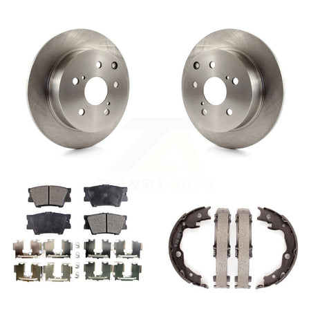 Rear Disc Rotors Semi-Metallic Pads And Parking Shoes Kit For Toyota Matrix Pontiac Vibe K8F-104637