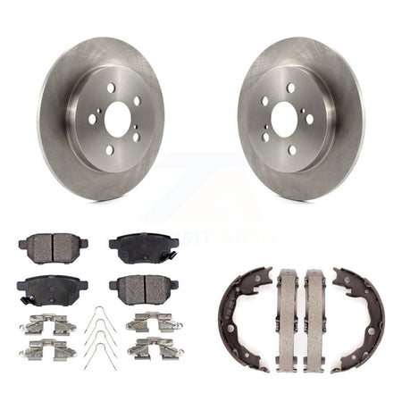 Rear Disc Rotors Semi-Metallic Pads And Parking Shoes Kit For Toyota Matrix Pontiac Vibe K8F-104639