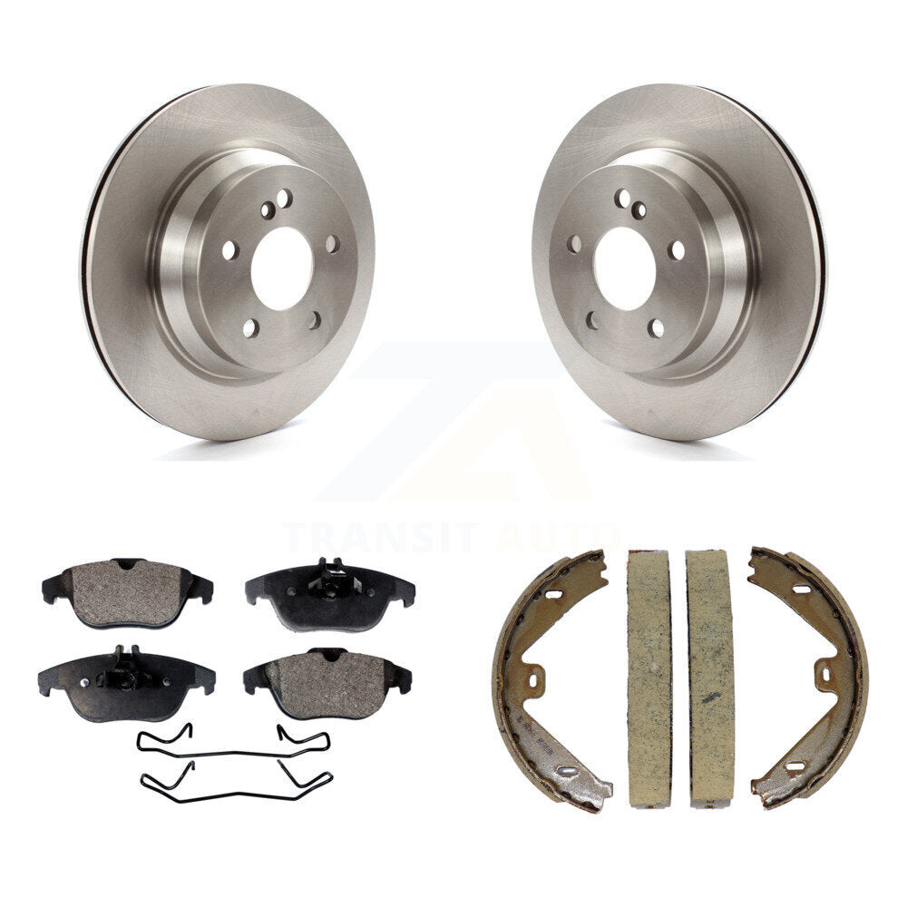 Rear Disc Rotors Semi-Metallic Pads And Parking Shoes Kit For Mercedes-Benz GLK350 GLK250 K8F-104717
