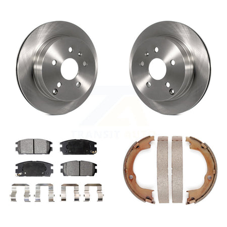 Rear Disc Rotors Semi-Metallic Pads & Parking Shoes Kit For Chevrolet Equinox GMC Terrain K8F-104745