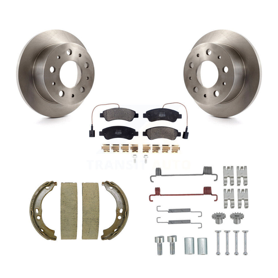 Rear Disc Rotors Semi-Metallic Pads Parking Shoes And Hardware Kit For Ram ProMaster 2500 K8F-104759
