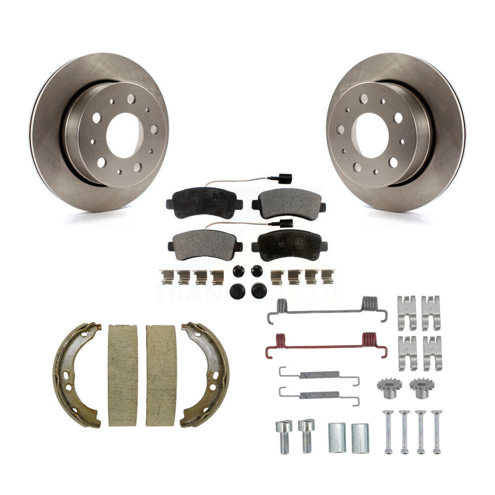 Rear Disc Rotors Semi-Metallic Pads Parking Shoes And Hardware Kit For Ram ProMaster 2500 K8F-104760