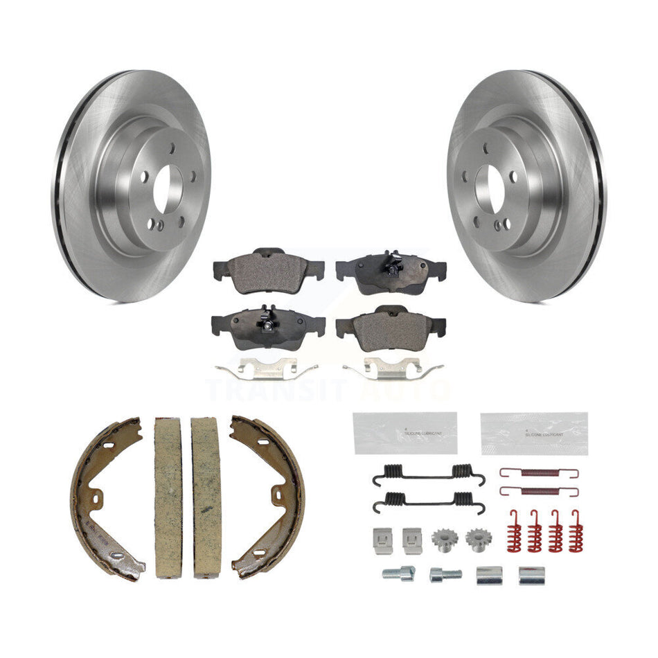 Rear Disc Rotors Semi-Metallic Pads Parking Shoes And Hardware Kit For Mercedes-Benz E550 K8F-104859