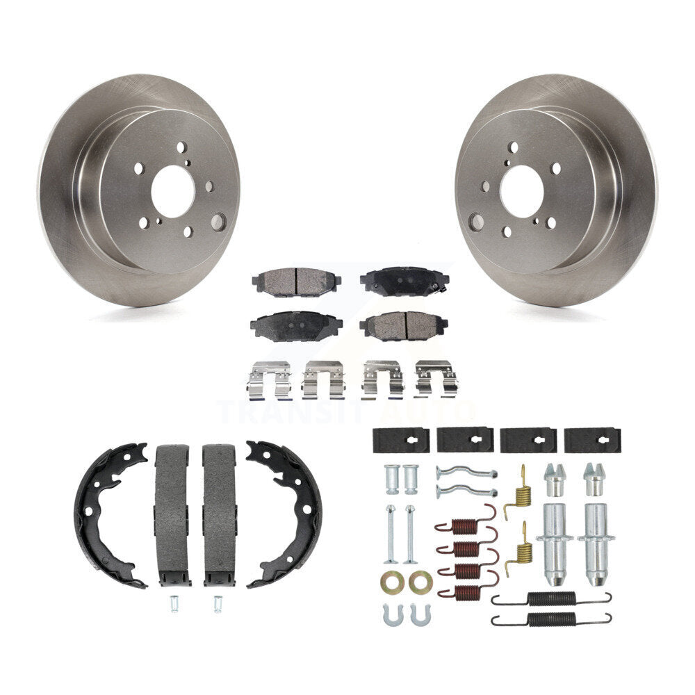 Rear Disc Rotors Semi-Metallic Pads Parking Shoes & Hardware Kit For Subaru Crosstrek XV K8F-104893