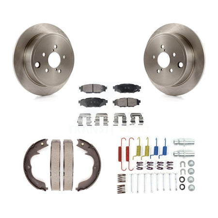 Rear Disc Rotors Semi-Metallic Pads Parking Brake Shoes & Hardware Kit For Subaru Impreza K8F-104914
