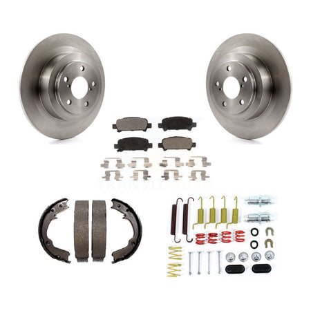 Rear Disc Rotors Semi-Metallic Pads Parking Shoes And Hardware Kit For 2000 Subaru Legacy K8F-104987