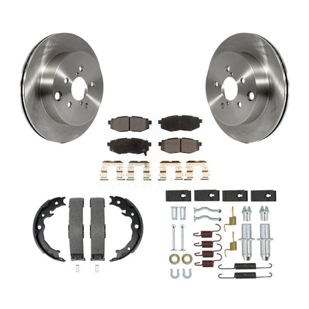 Rear Disc Rotors Semi-Metallic Pads Parking Shoes & Hardware Kit For Subaru Forester 2.0L K8F-104990