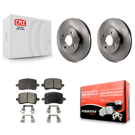 Front Disc Brake Rotors & Semi-Metallic Pad Kit For 2007-2008 Pontiac G5 rear brakes K8F-105108