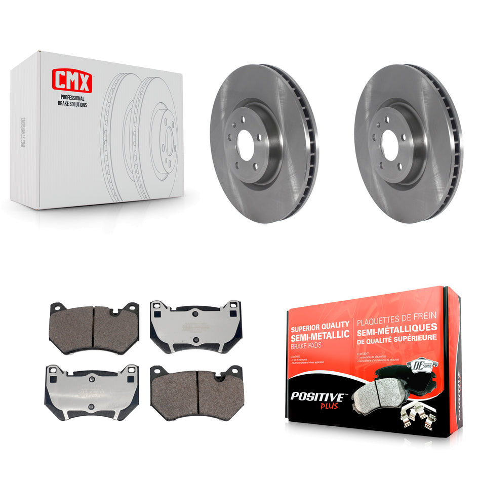 Front Brake Rotors Semi-Metallic Pad Kit For 2021 Audi Q5 With 350mm Diameter Rotor K8F-105129