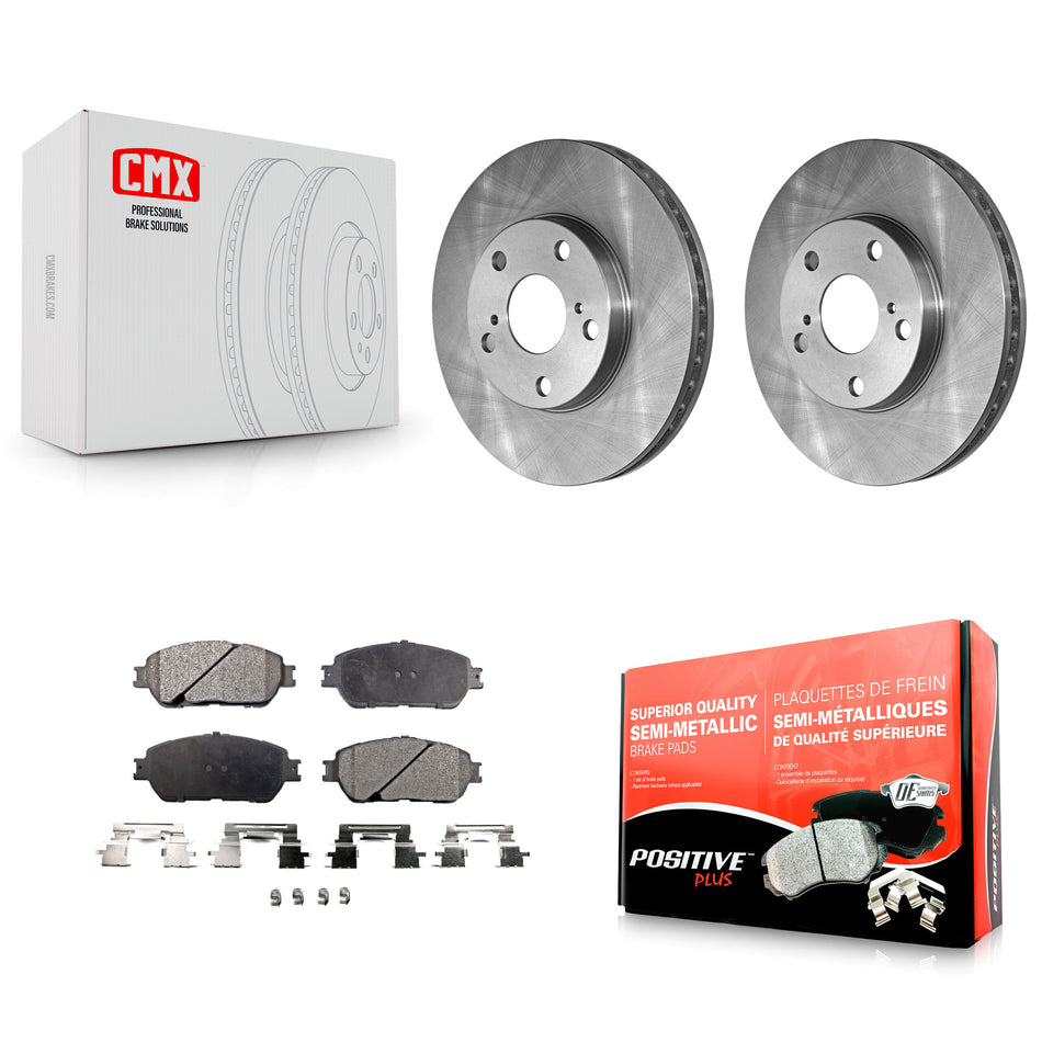 Front Brake Rotor Semi-Metallic Pad Kit For Toyota Camry SE XLE With 275mm Diameter K8F-105130