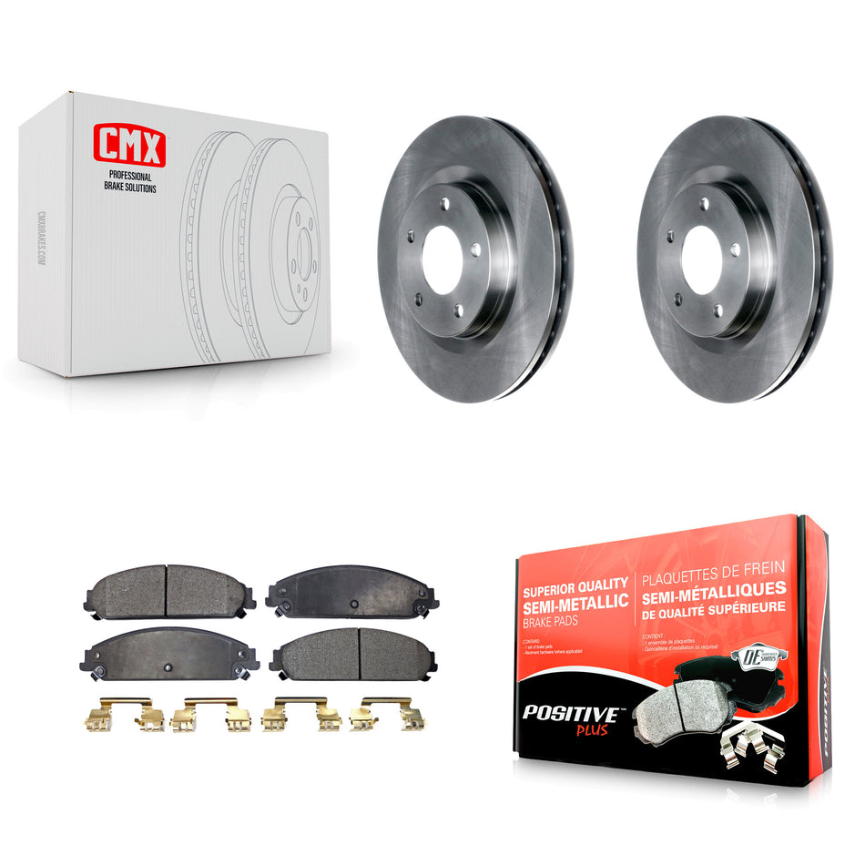 Front Brake Rotor Semi-Metallic Pad Kit For Dodge Caliber With 294mm Diameter K8F-105131