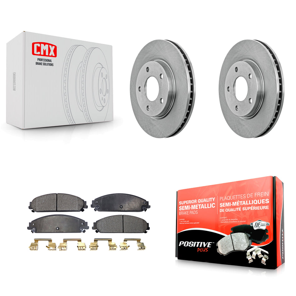Front Brake Rotor Semi-Metallic Pad Kit For Dodge Caliber With 276mm Diameter K8F-105132