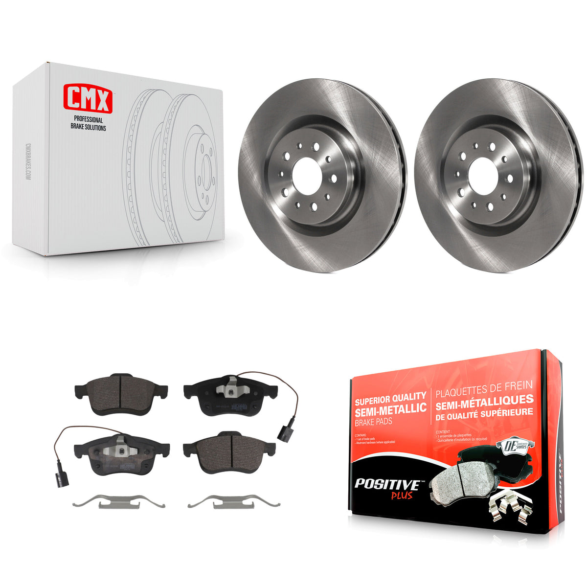 Front Disc Brake Rotors And Semi-Metallic Pads Kit For 2015-2021 Ram ProMaster City K8F-105133