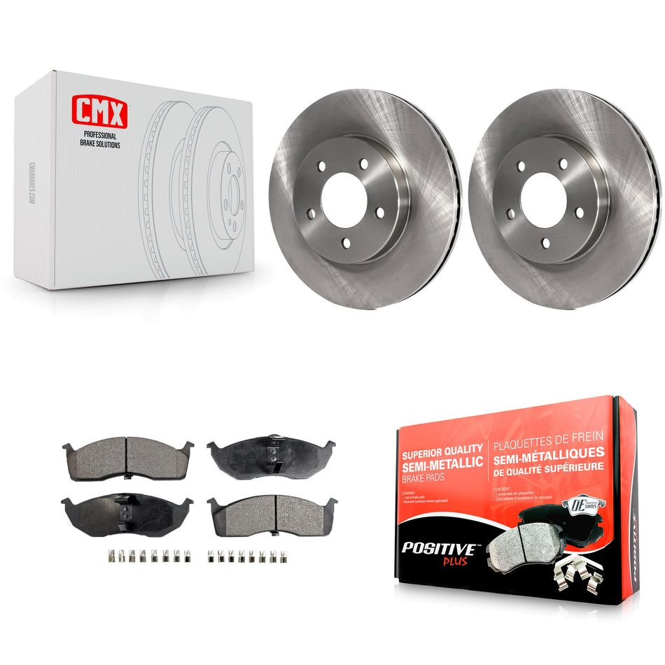 Front Brake Rotor And Semi-Metallic Pad Kit For Chrysler Intrepid Dodge 300M Concorde LHS K8F-105136