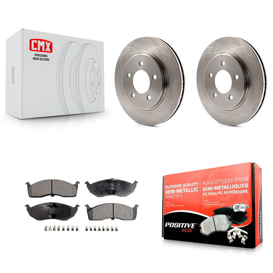 Front Brake Rotors Semi-Metallic Pad Kit For Dodge Caravan Grand Plymouth Prowler Voyager K8F-105139
