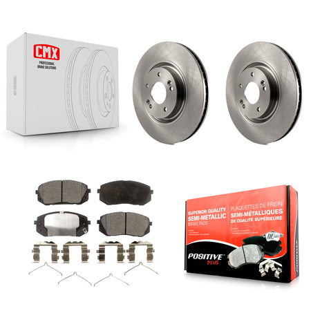 Front Brake Rotors & Semi-Metallic Pad Kit For Kia Optima With 320mm Diameter Rotor K8F-105144