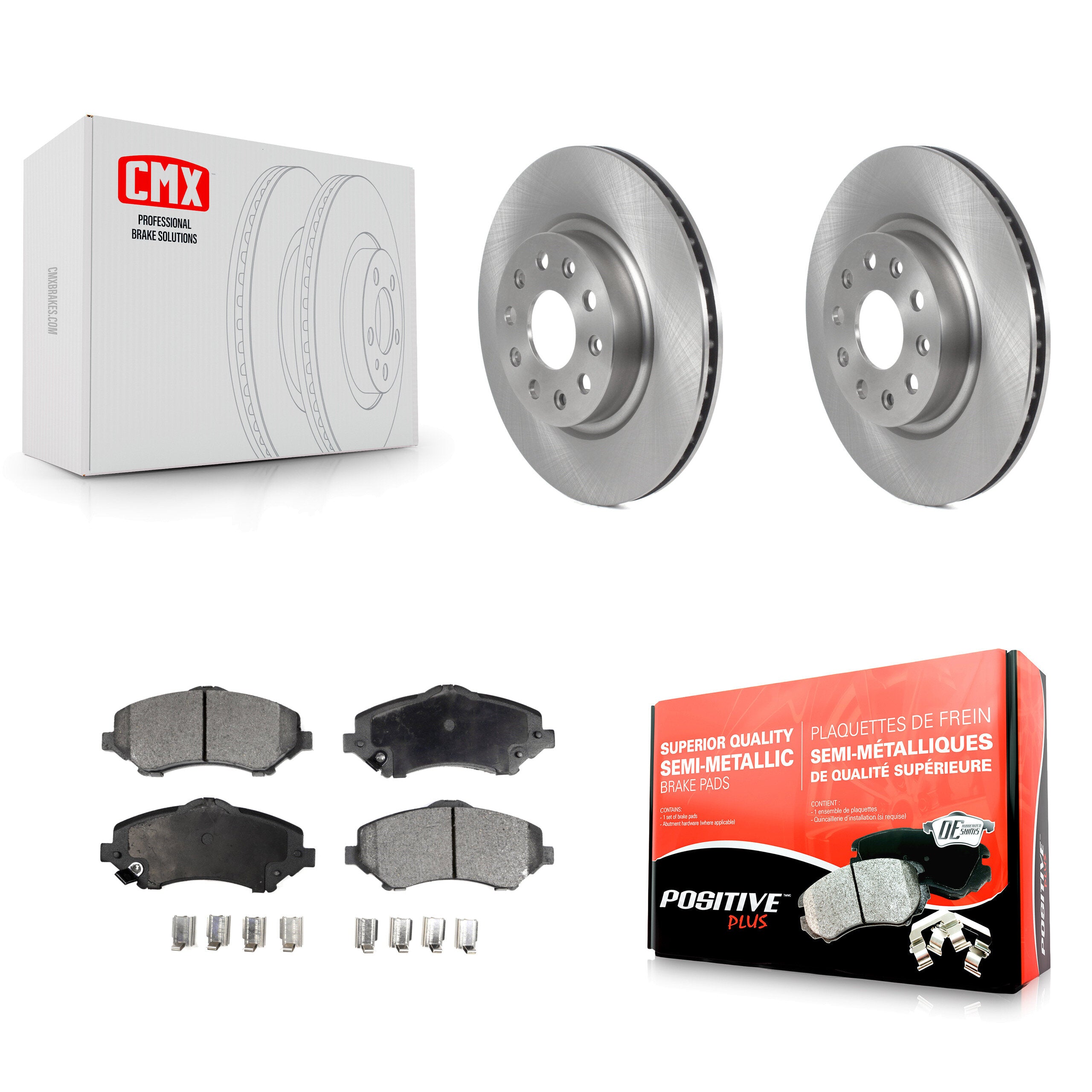 Front Disc Brake Rotors And Semi-Metallic Pads Kit For Jeep Wrangler K8F-105145