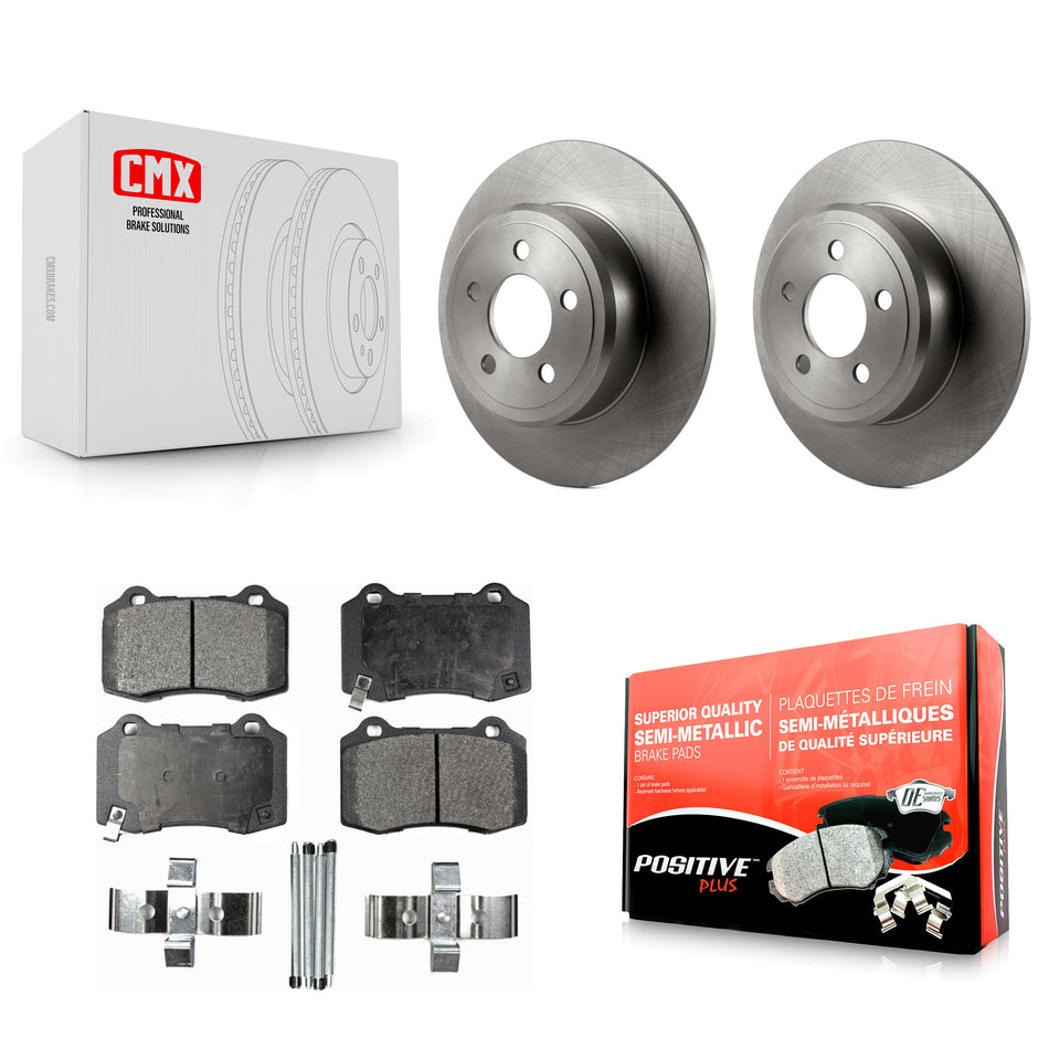 Rear Brake Rotors Semi-Metallic Pad Kit For Chrysler 300 RWD with 3.6L With Brembo Brakes K8F-105161