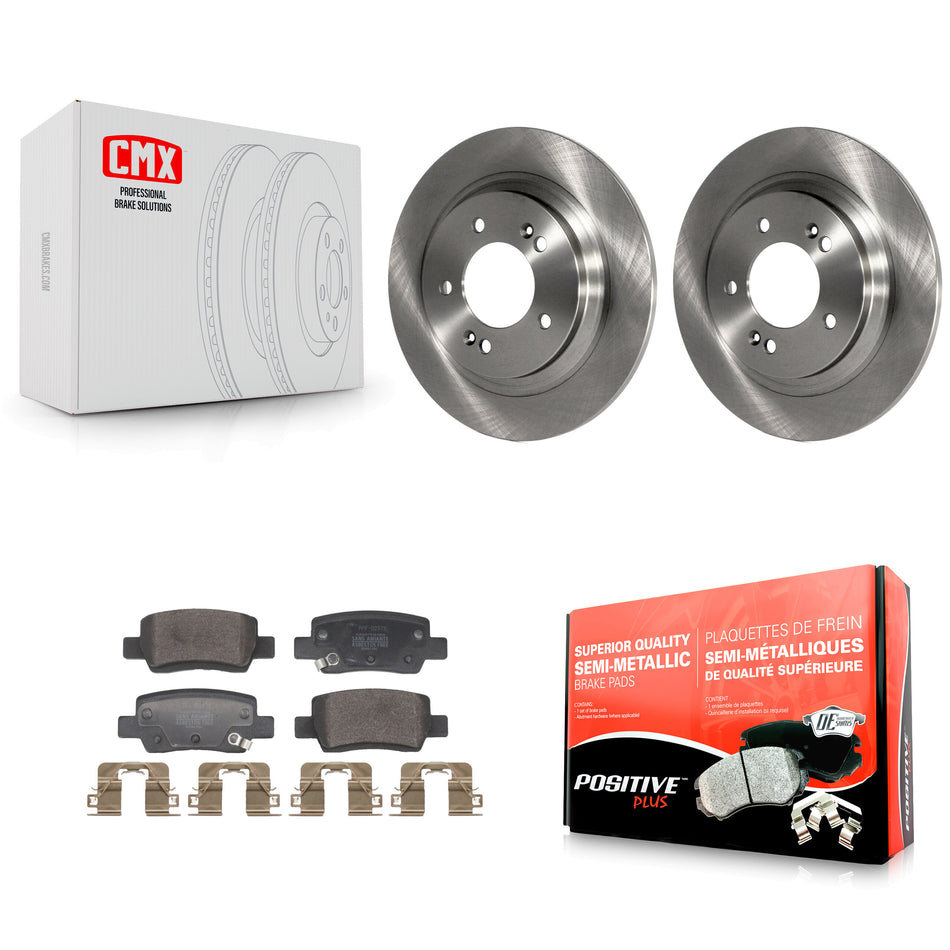 Rear Brake Rotor Semi-Metallic Pad Kit For 24-25 Hyundai Kona With Electric Parking K8F-105180